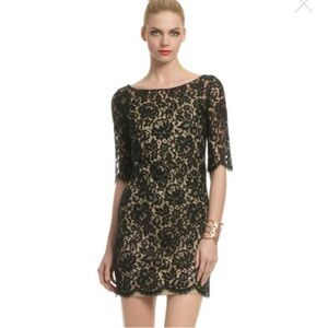 Robert Rodriguez Black Lace Mini Dress Sz 2